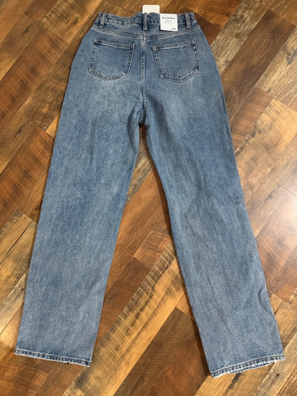 DOGMA Denim Distressed Straight Leg Jeans Size 3/25 NWT - Picture 7 of 8
